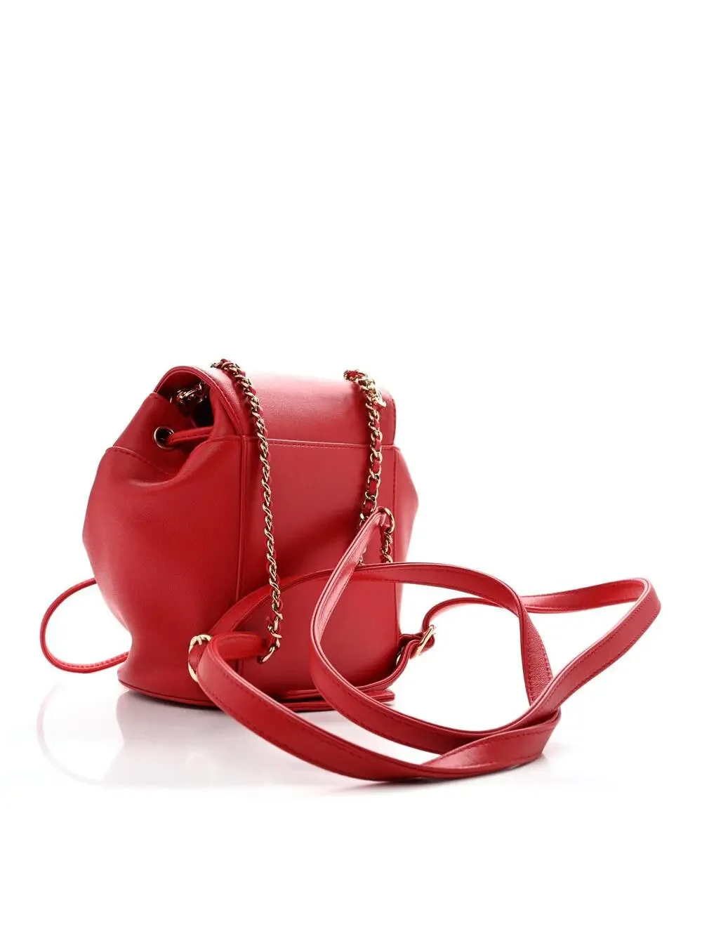 Chanel Lambskin Cc Mania Backpack Red #324088C18B